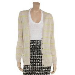 <a href="http://www.theoutnet.com/product/332596">Striped cashmere cardigan,</a> $198 