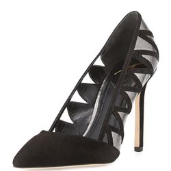 <b>B Brian Atwood</b>, <a href="http://www.cusp.com/B-Brian-Atwood-Nicolette-Suede-Snakeskin-Pump-Black-Gray-Pumps/prod13160057_cat2290002__/p.prod?icid=&searchType=EndecaDrivenCat&rte=%252Fcategory.jsp%253FitemId%253Dcat2290002%2526pageSize%253D30%2526No