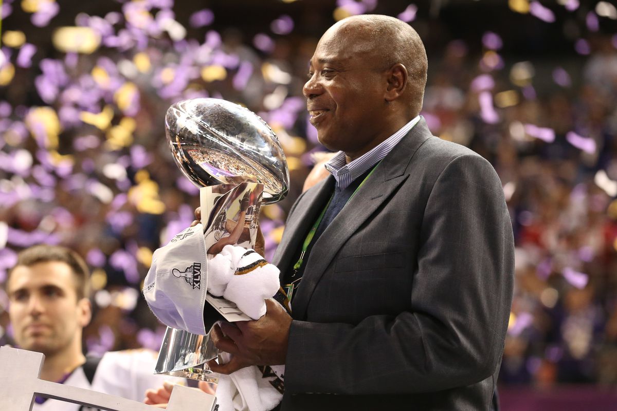 Ozzie Newsome spoke to the media at the NFL combine on Saturday. 