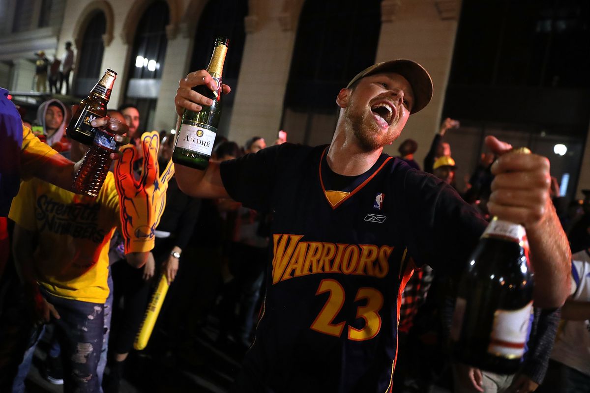Poised To Win NBA Finals, Warriors Fans Cheer On Their Team