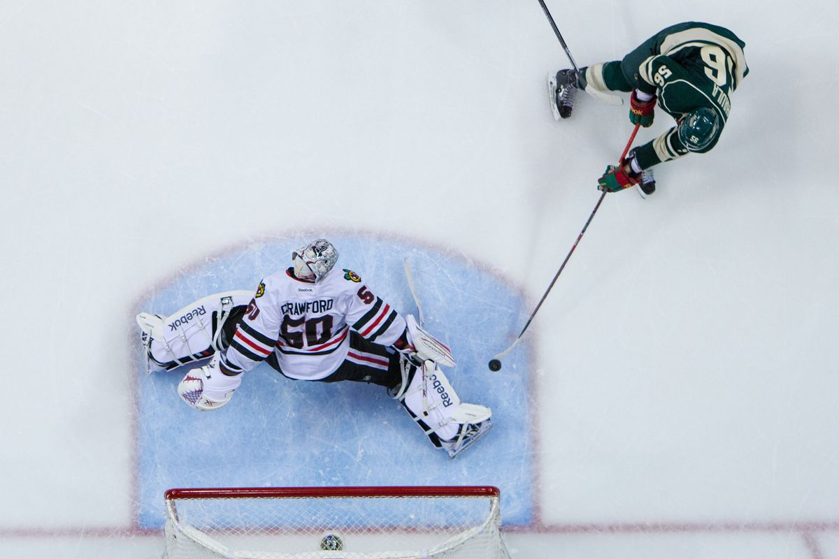 Erik Haula terrorized Corey Crawford and the Blackhawks in May 2014, and has been middling since.