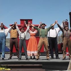 “As One,” a new musical inspired by the golden spike era, is performed during the 150th anniversary celebration of the completion of the transcontinental railroad at the Golden Spike National Historical Park at Promontory Summit on Friday, May 10, 2019.