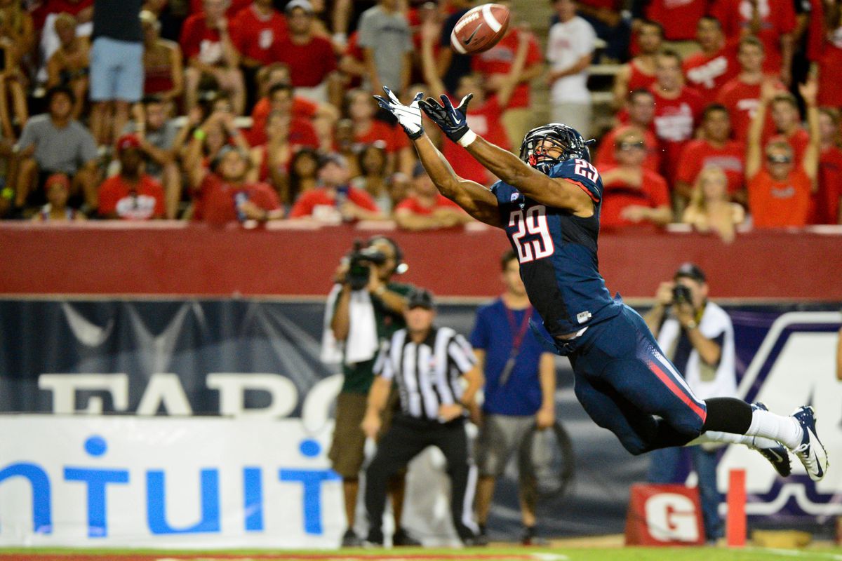 Arizona receiver Austin Hill does what he does.