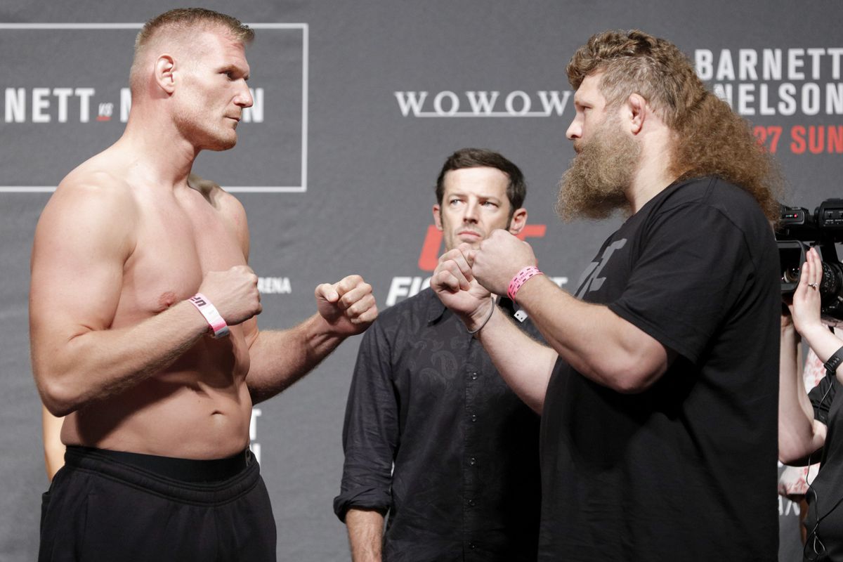 Jsoh Barnett and Roy Nelson square off in the UFC Fight Night 75 main event Saturday.
