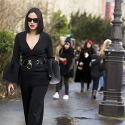 Bell sleeves are a street style go-to in Paris.