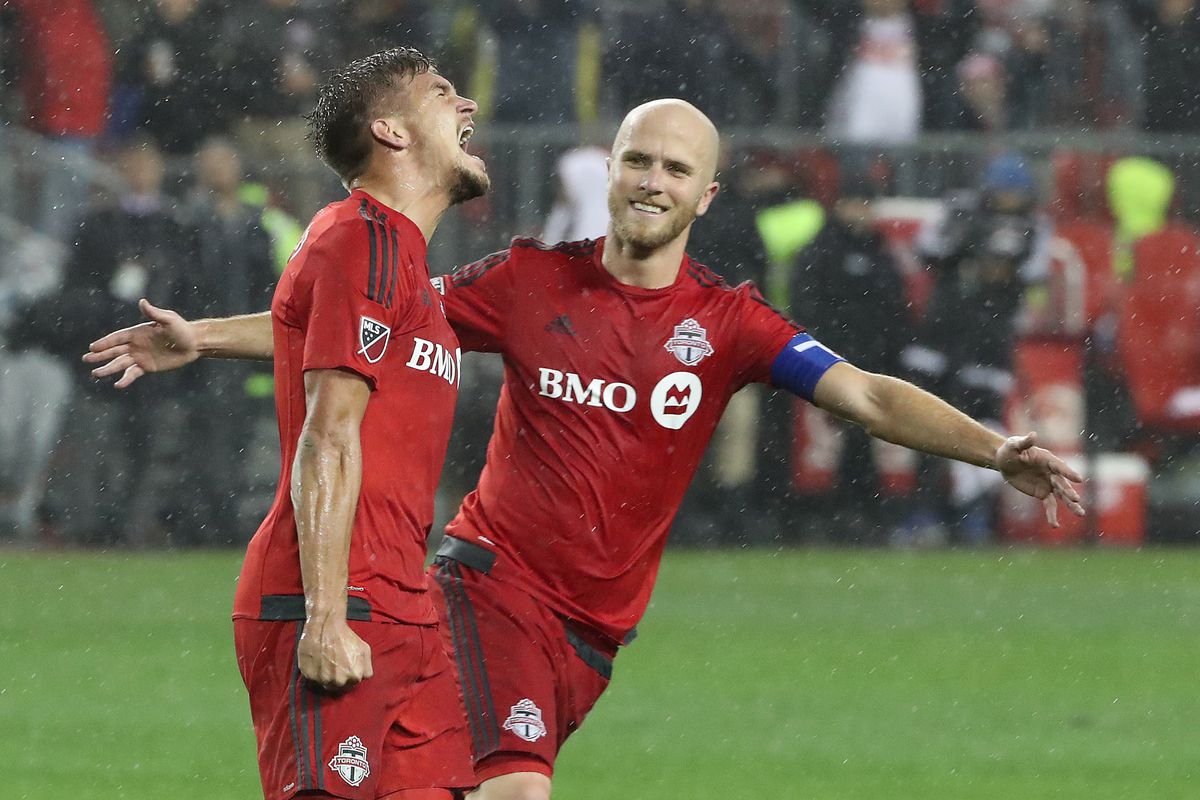 Toronto FC beat the Montreal Impact 5-2 in the second game to win the Eastern Conference Finals and to advance in the MLS Cup Final