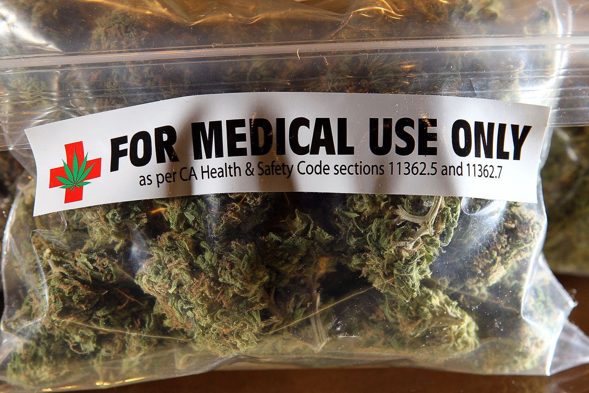 A bag of medical marijuana.