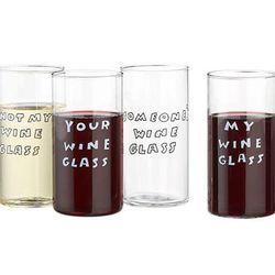 Give your parents (and the guests at their next block party) <b>Dan Golden</b> Whose Wine Glasses, <a href="http://www.cb2.com/all-gifts/gifts/set-of-4-whose-wine-glasses/s345768">$19.95</a> for four, at <b>CB2</b>