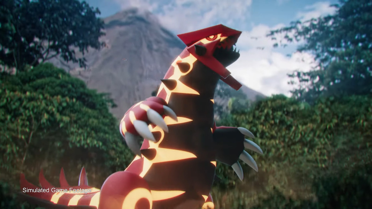 Promotional footage of Primal Groudon in Pokémon Go
