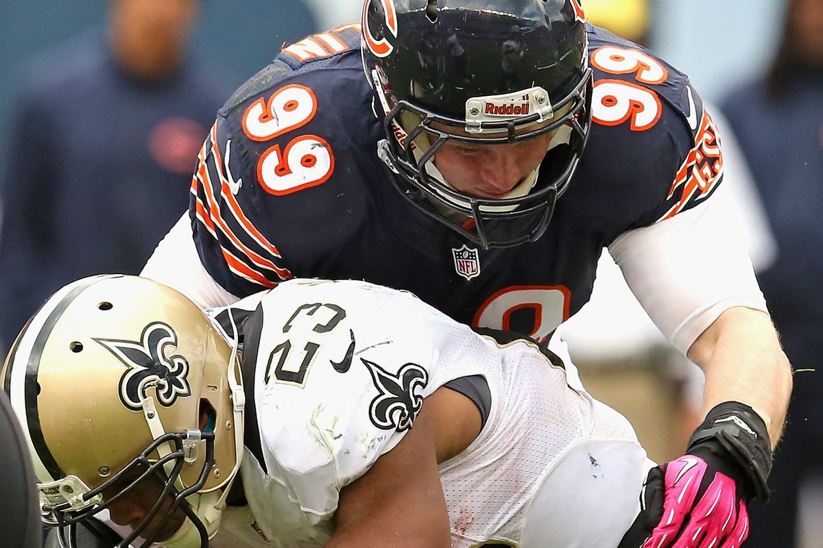 Shea McClellin led the Bears d-line, playing 62 of 66 defensive snaps.