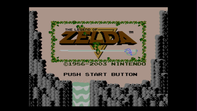 a screenshot from the title screen of zelda