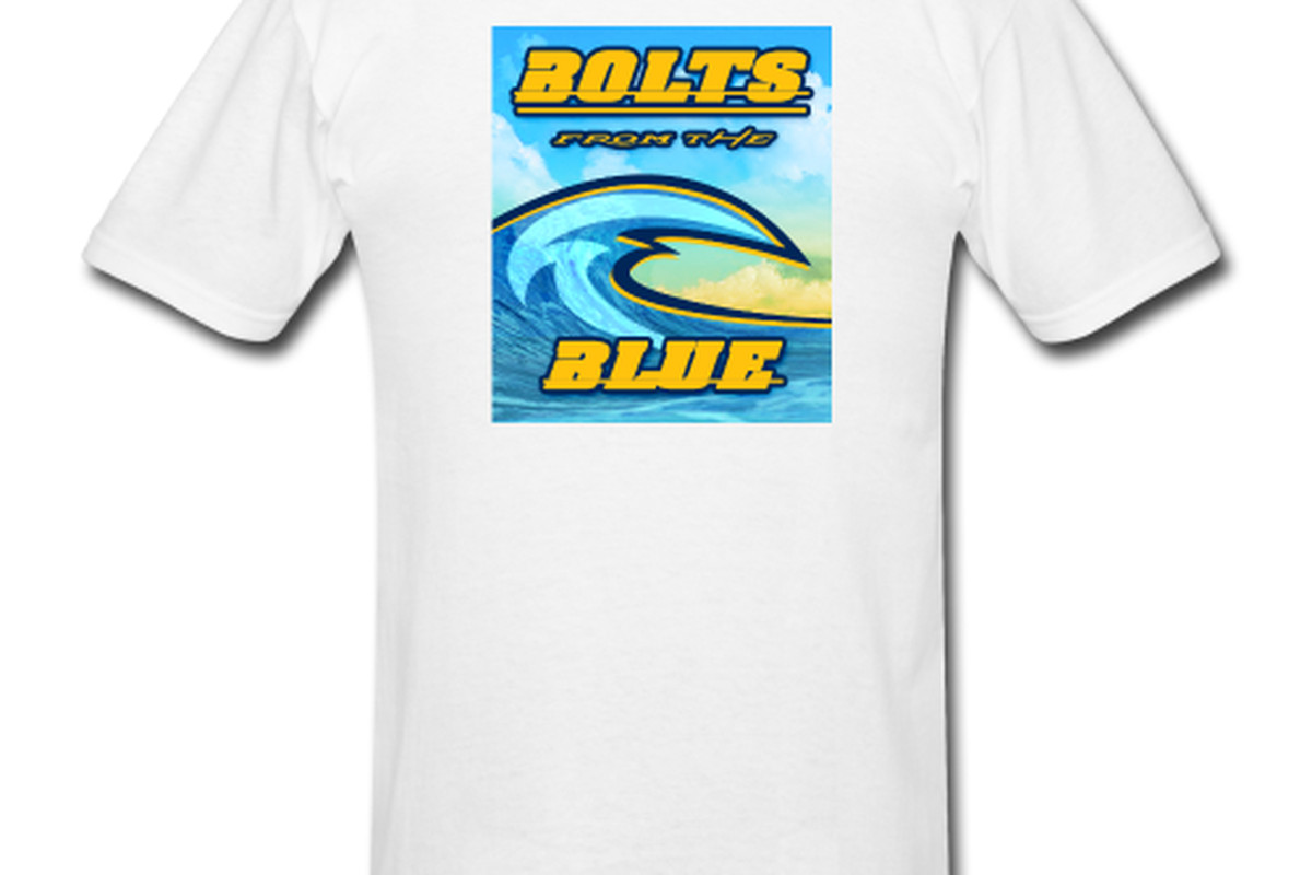 A Bolts from the Blue shirt ... duh ...