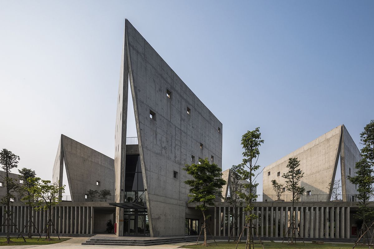 Building designed from concrete