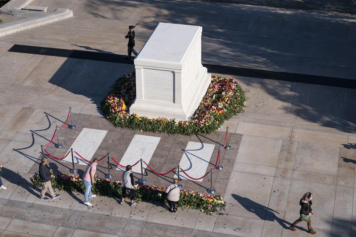 Centennial Ceremony Held At Tomb Of The Unknown Soldier In Arlington Cemetery