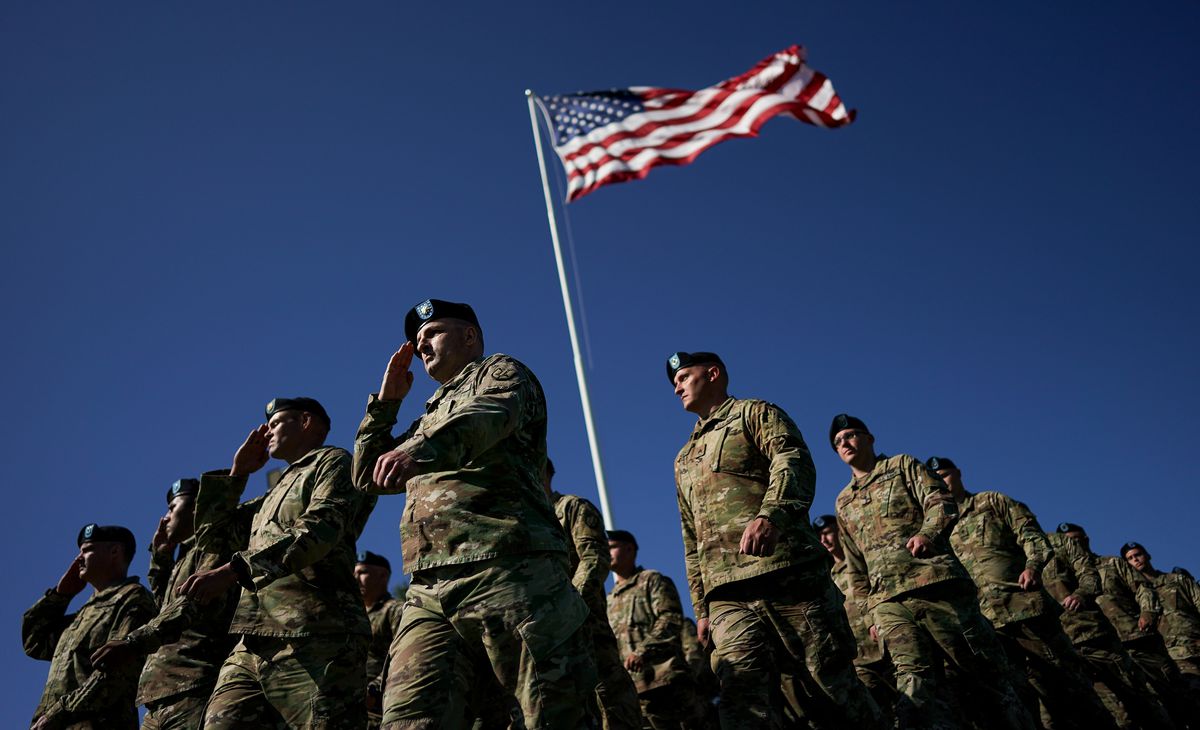 More than 7,000 Utah National Guard soldiers and airmen march during a pass-in-review ceremony at the 65th annual Governor’s Day at Camp Williams in Bluffdale on Saturday, Sept. 14, 2019.