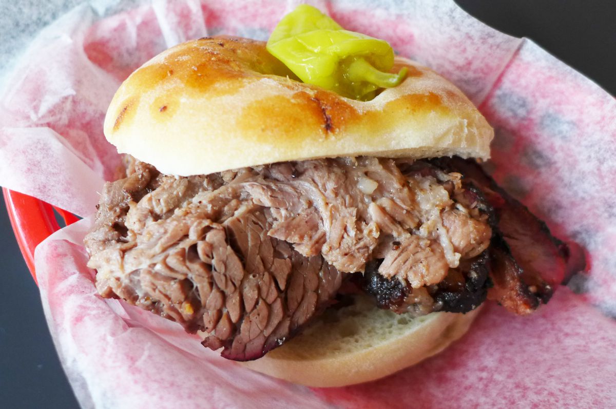Brisket on a bialy brings Lower East Side terroir to newcomer Randall’s Barbecue.