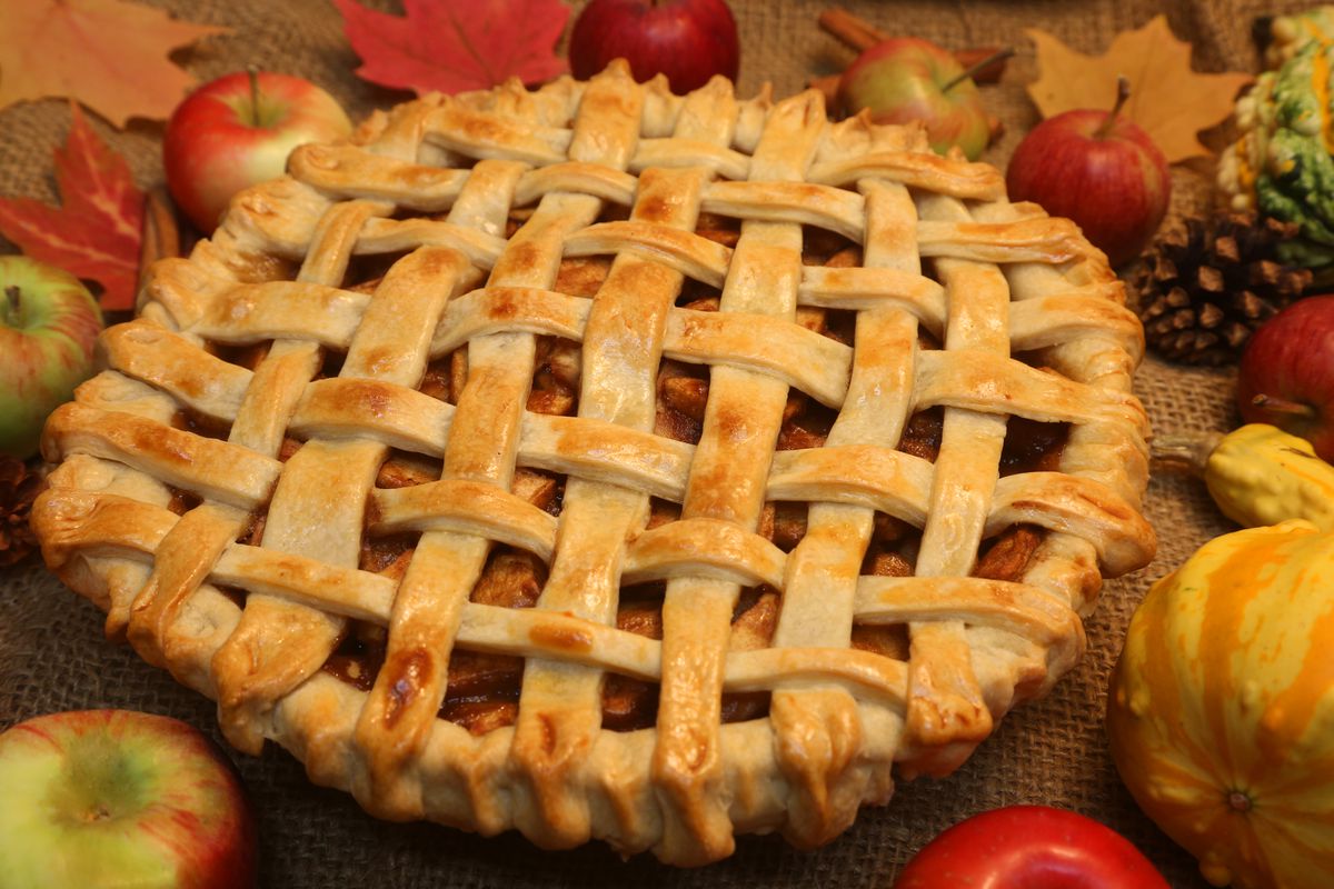 Homemade Apple Pie During The Autumn Season
