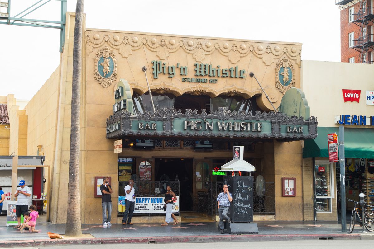 Outside of Pig ‘n Whistle in Hollywood in 2014.