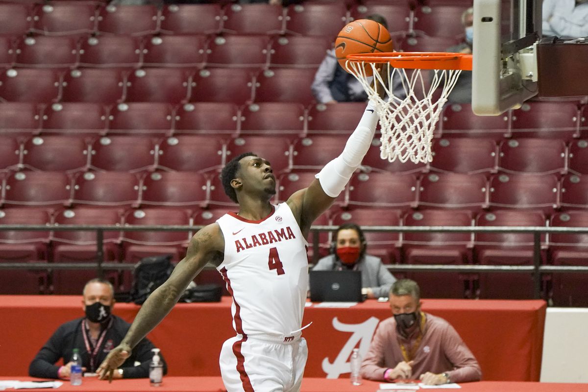 Alabama Crimson Tide forward Juwan Gary goes to the basket against Kentucky Wildcats during the second half at Coleman Coliseum.