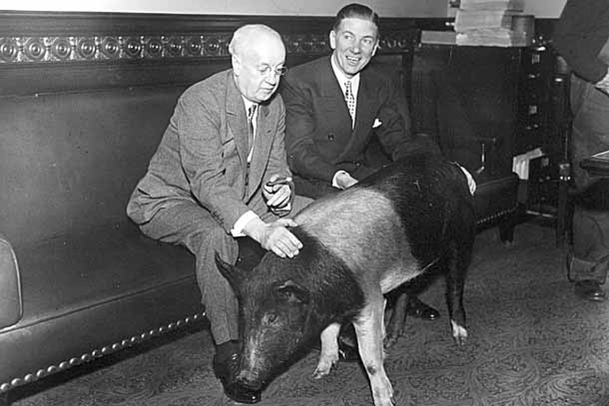 Gov. Floyd B. Olson with Gov. Clyde Herring of Iowa and the original Floyd of Rosedale