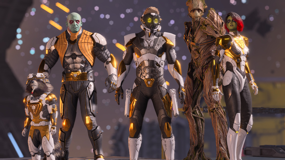 Marvel’s Guardians of the Galaxy in gold outfits