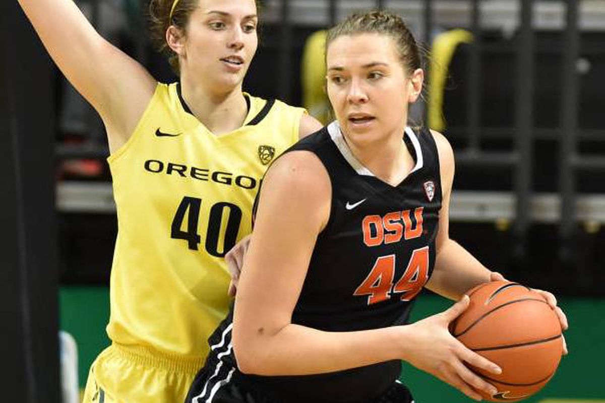 Ruth Hamblin hammered Oregon for 23 points to lead Oregon St to the win.
