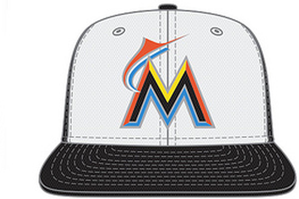 The Miami Marlins and Major League Baseball are debuting new batting practice caps.
