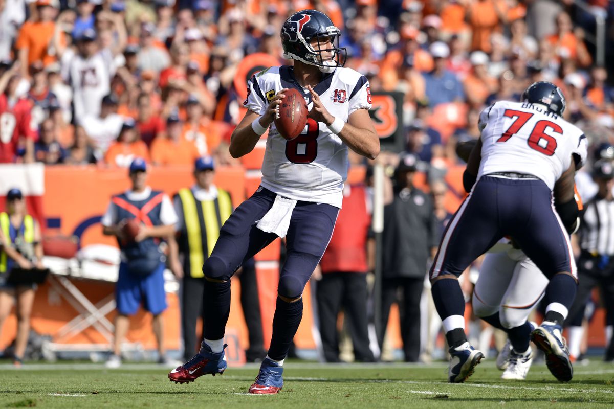 Matt Schaub once again outplays Peyton Manning for another Texans victory.  At least that's the way I remember things.