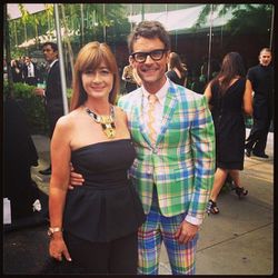 Only bummed for a minute that Deborah Lloyd wasn't matching <a href="http://instagram.com/p/aHUl2jpZjf/">Brad Goreski's</a> plaid on plaid with more plaid. 