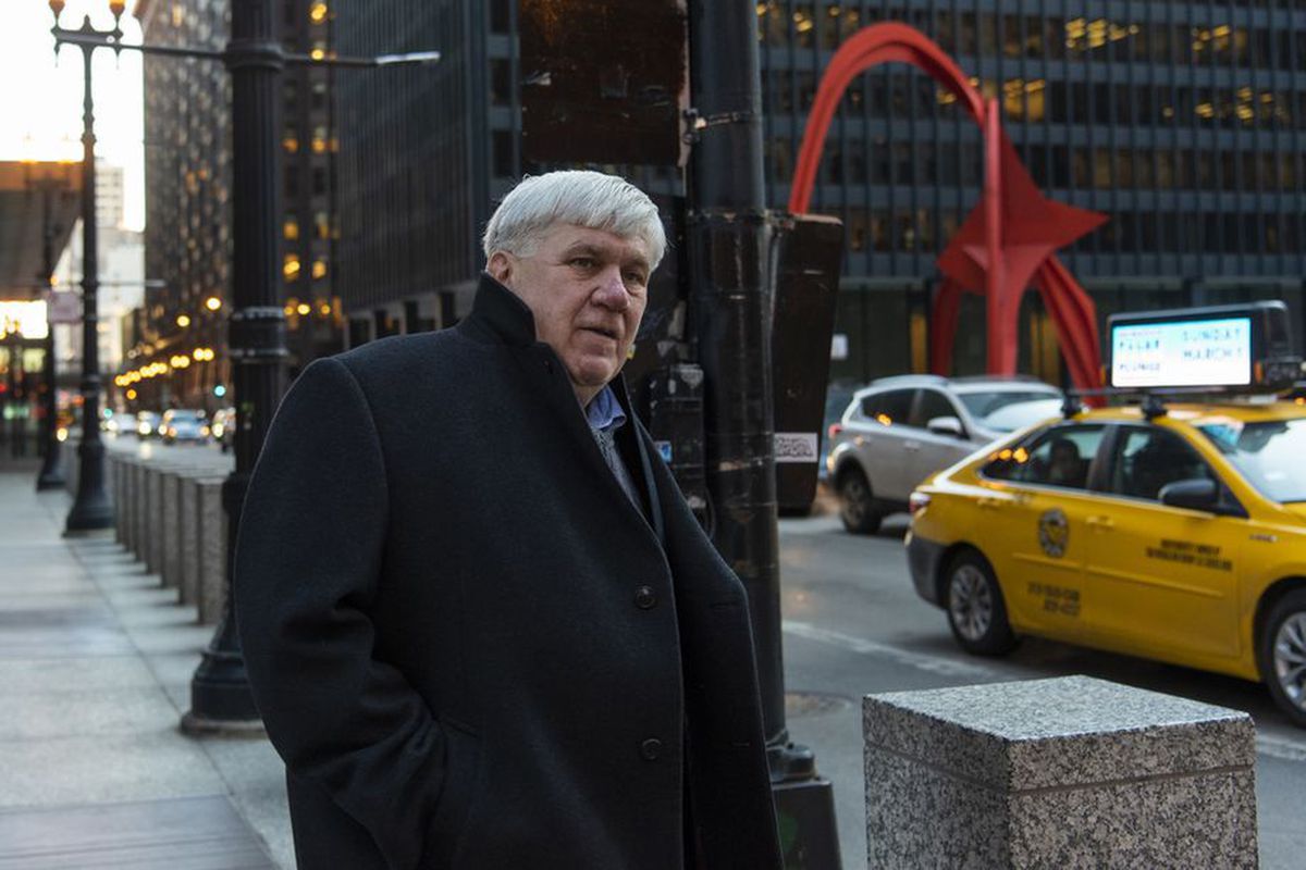 Patrick Doherty exits the Dirksen Federal Building after pleading not guilty at his arraignment, Thursday, Feb. 20, 2020, in Chicago.