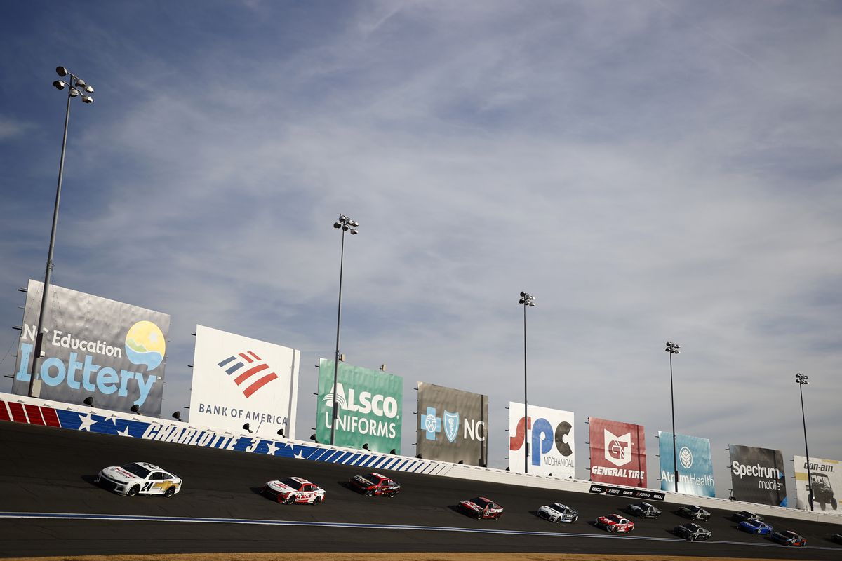 William Byron, driver of the #24 Hendrick Motorsports Chevrolet, leads the field during the NASCAR Next Gen Test at Charlotte Motor Speedway on December 17, 2021 in Concord, North Carolina.