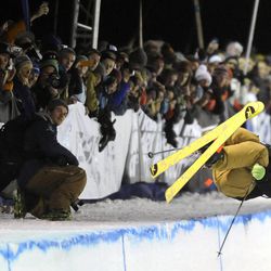 Broby Leeds (USA) competes during the men's halfpipe competition at Park City Mountain Resort on Saturday, Jan. 18, 2014.