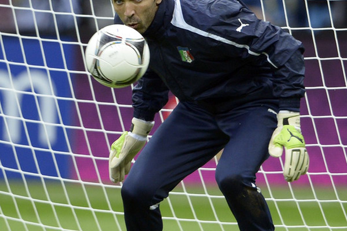 Four seconds later, the ball exploded and Buffon turned into a falcon. He flew into the rafters and refused to come down for nineteen hours.