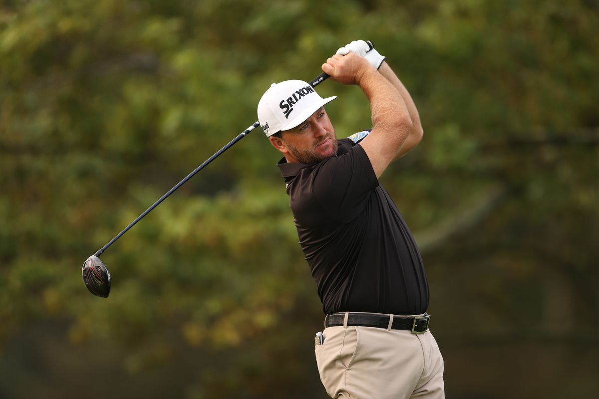 Graeme McDowell of Northern Ireland plays his shot from the second tee during the first round of the 120th U.S. Open Championship on September 17, 2020 at Winged Foot Golf Club in Mamaroneck, New York.