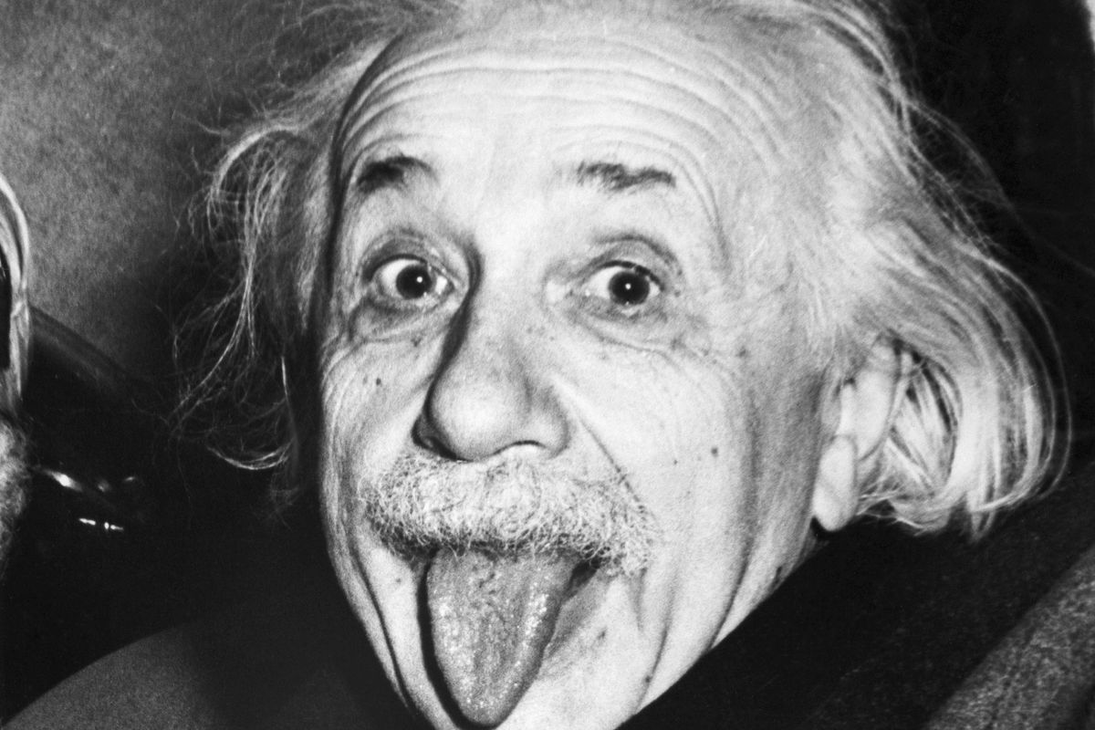 Albert Einstein Sticking Out His Tongue