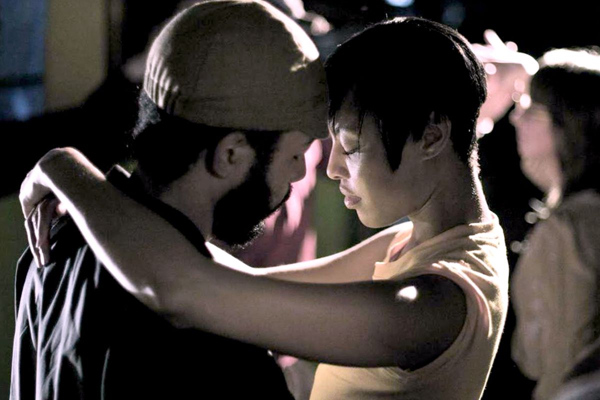 Wyatt Cenac and Tracey Heggins in Medicine for Melancholy, the first film written and directed by Barry Jenkins, who also made Moonlight.