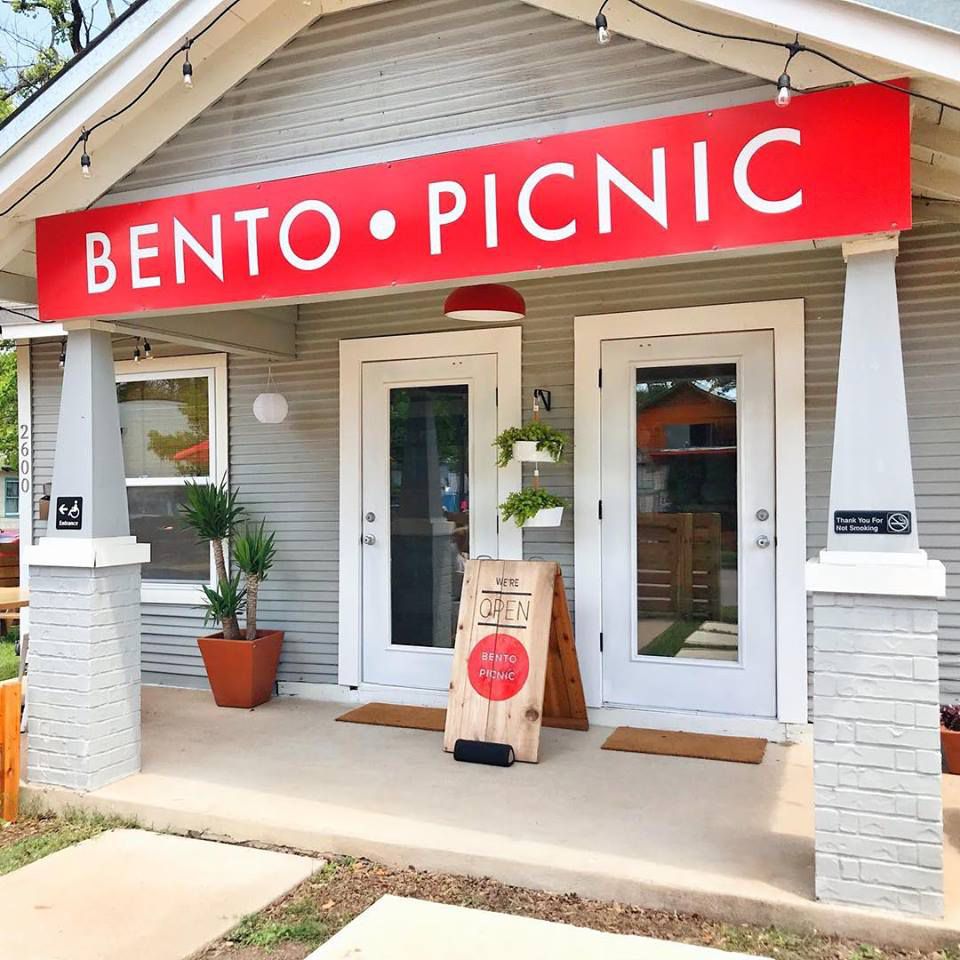 Bento Picnic’s storefront with logo