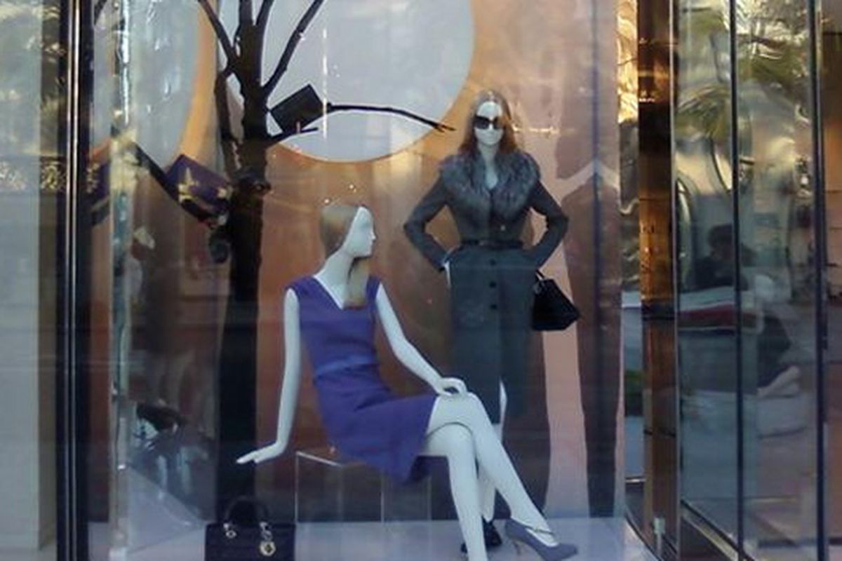 In the window at Dior on Rodeo Drive