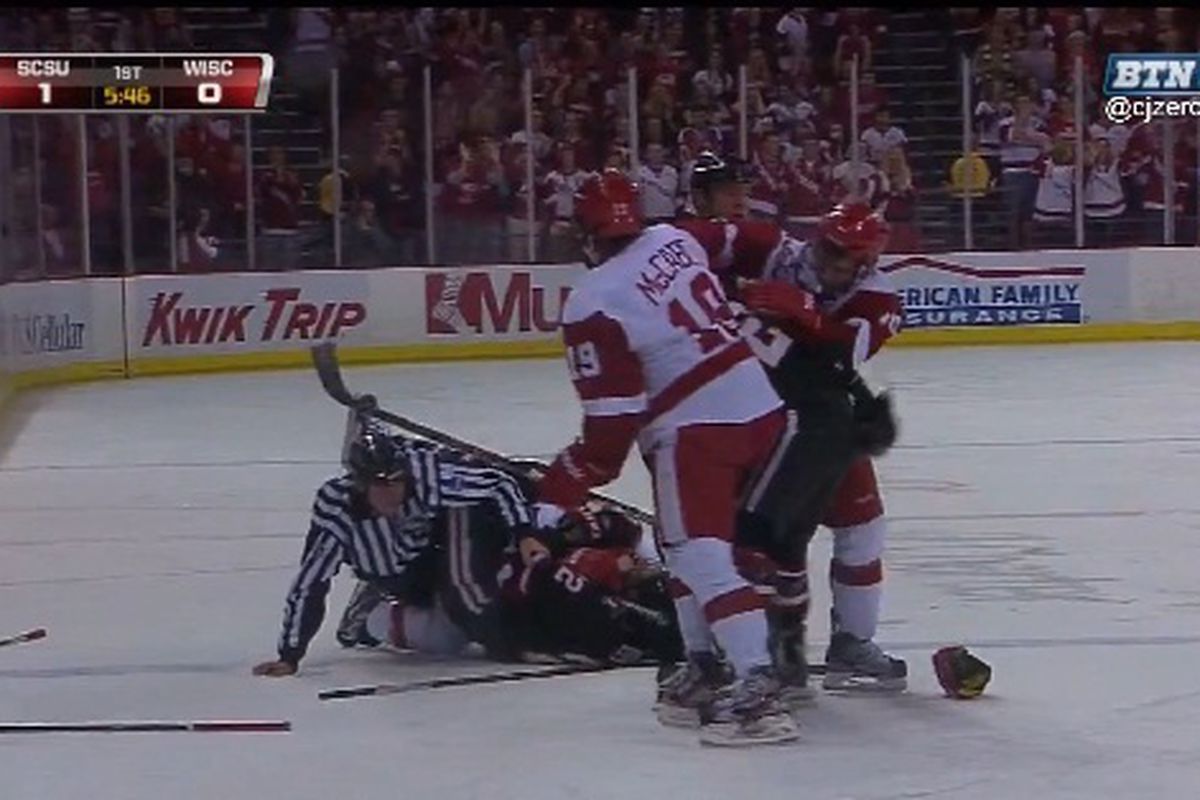 Things got a little wild at the Kohl Center Friday night.