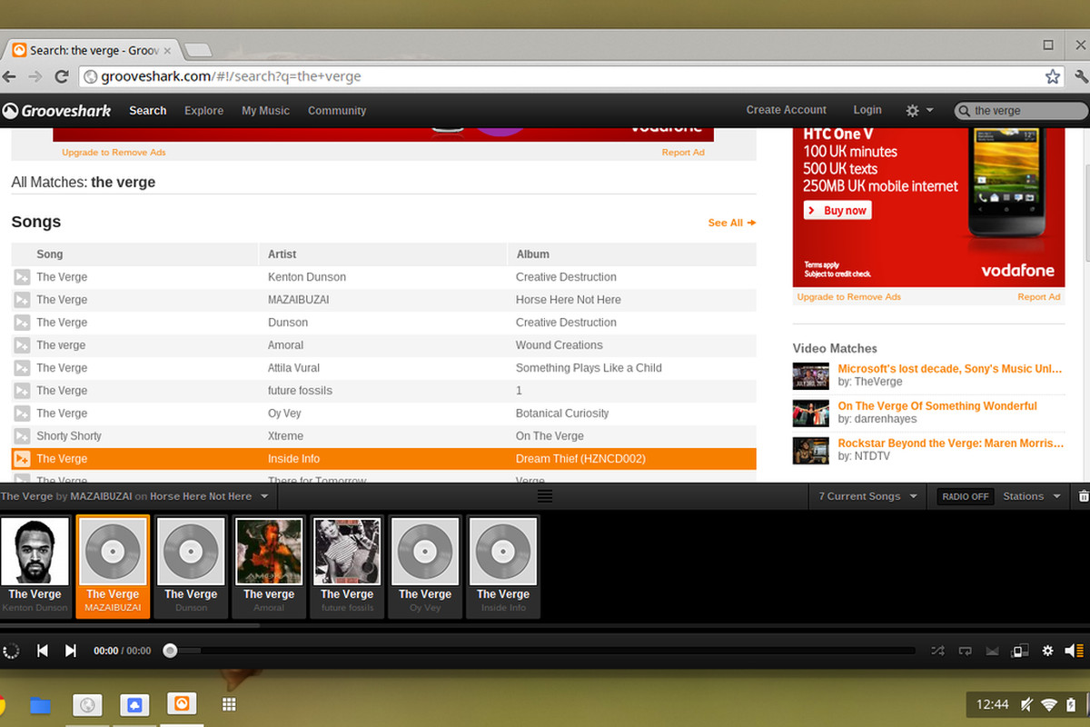 Grooveshark on Chrome OS