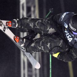 Simon D'Artois (CAN) competes during the men's halfpipe competition at Park City Mountain Resort on Saturday, Jan. 18, 2014.