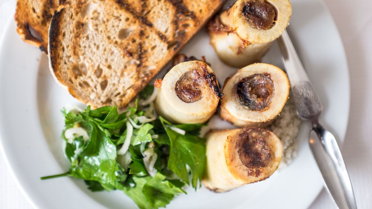 Bone marrow at St John, one of London’s restaurants with a butchery attached