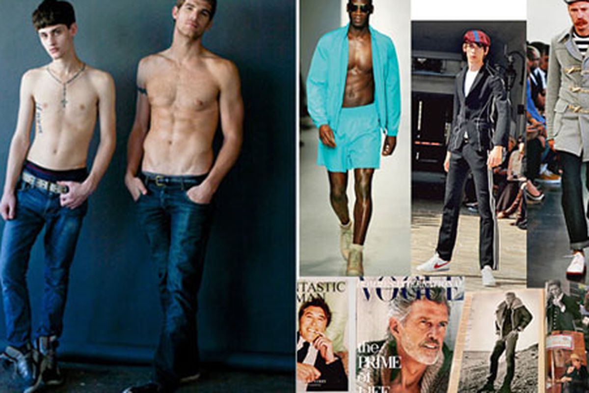Goodbye scrawny, hello brawny! Apparently, manly men are the new world order. At least in fashion. Image via <a href="http://www.nytimes.com/2010/10/17/fashion/17MANLY.htm">NY Times</a>