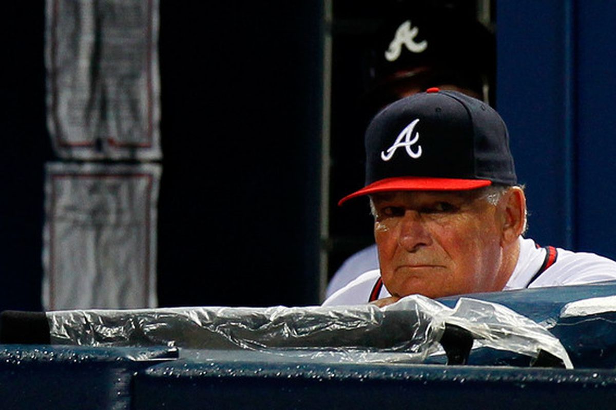 Newly hired Arkansas Football Coach Bobby Cox emerges from the chrysalis he slept in throughout the winter, hungry for bone marrow and pineapple juice. (Photo by Kevin C. Cox/Getty Images)