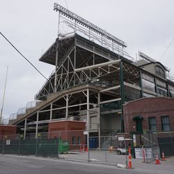 Wide view of the Gate K area, with the upper deck scaffolding now removed