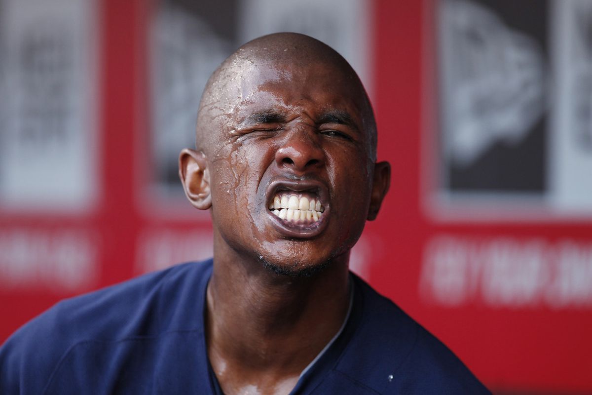 Well, the Reds stole another win, but at least we now have this picture of Nyjer Morgan, so today was not a total loss.