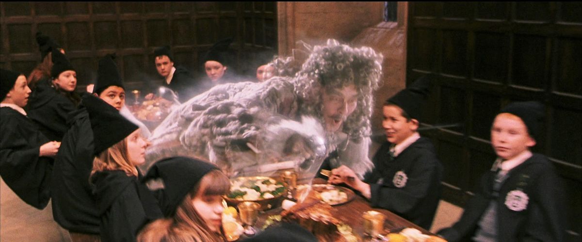 The Bloody Baron teases some Slytherins in the Sorcerer’s Stone