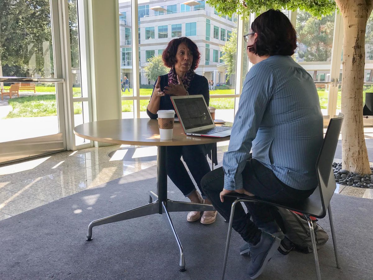 Apple HR executive Denise Young Smith, speaking with Recode's Ina Fried
