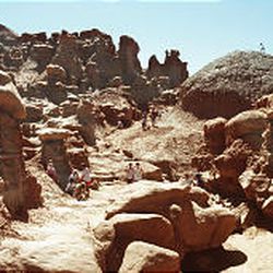 Goblin Valley State Park features rock formations called "hoodoos."