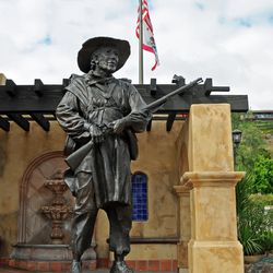 A statue at the San Diego Mormon Battalion Historic Site honors members of the battalion.
